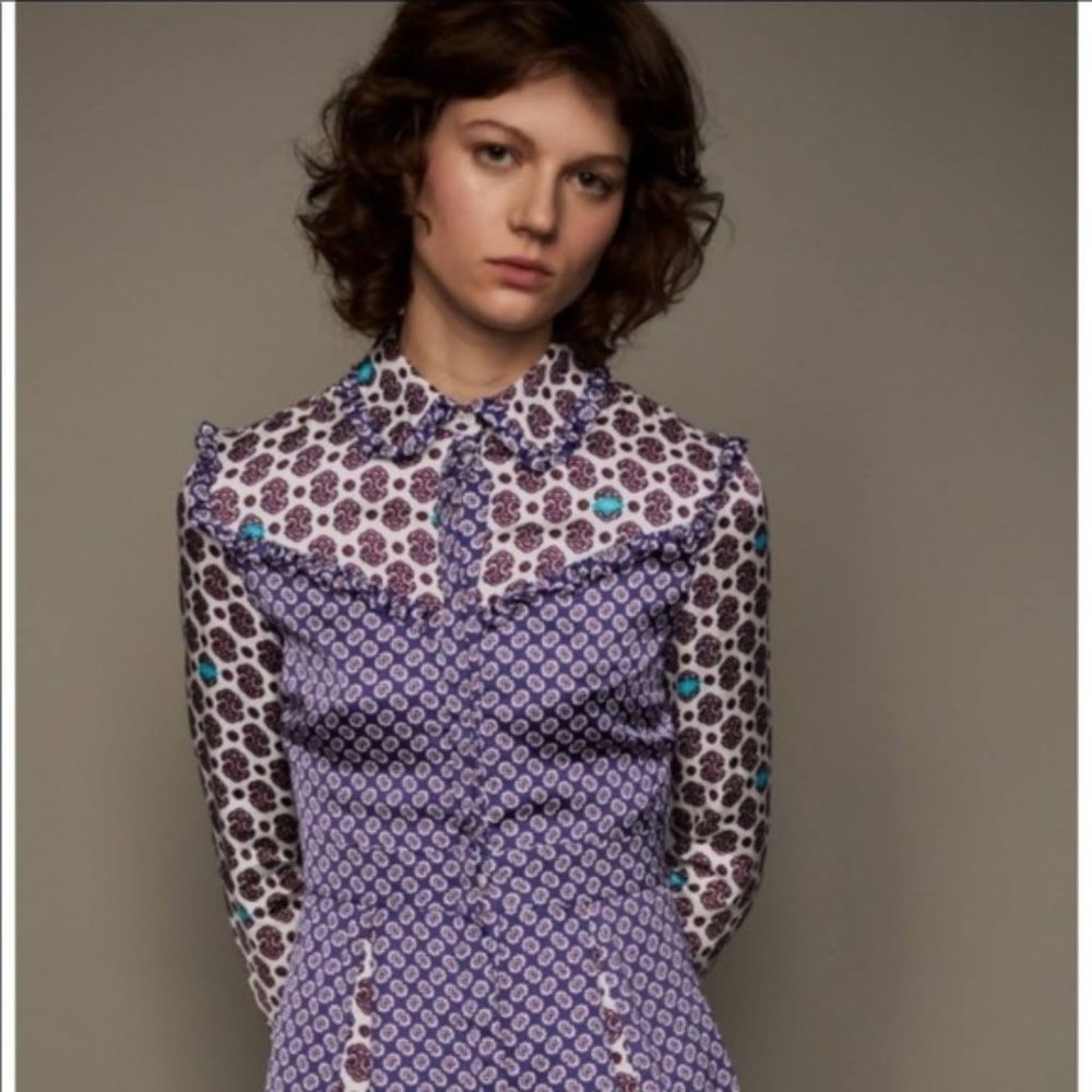 Maje Printed Mini Dress NWT